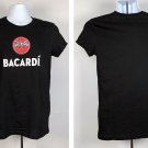 Bacardi Rum T Shirt Distressed Bat Logo Womens Juniors Small