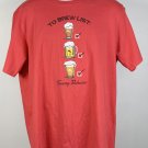 Tommy Bahama To Brew List T Shirt Mens XL Red Beer Cotton