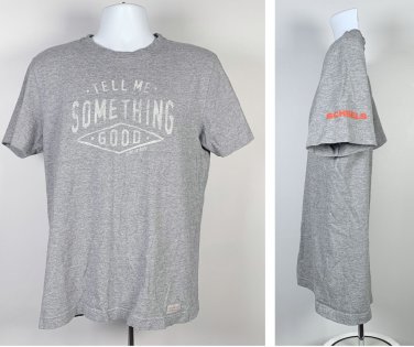 Life is Good Scheels Tell Me Something Good Store T Shirt Mens Medium Gray