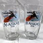 2 Alaskan IPA Beer Surf Our Icy Bay Pint Glasses Surfer Logo Brewery