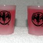 New Bacardi Rum Color Changing Plastic Hurricane Glass + 4 Plastic Shot Glasses