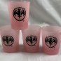 New Bacardi Rum Color Changing Plastic Hurricane Glass + 4 Plastic Shot Glasses