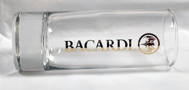 Bacardi Rum Gold Bat Logo Glass 8 oz