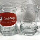 2 Captain Morgan Rum Partner of Major League Soccer MLS 12 oz Glass Mug Embossed