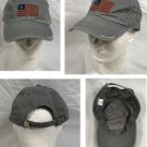 Life is Good Flag Logo Baseball Hat Womens Mens Gray Cotton Patriotic
