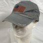 Life is Good Flag Logo Baseball Hat Womens Mens Gray Cotton Patriotic
