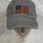 Life is Good Flag Logo Baseball Hat Womens Mens Gray Cotton Patriotic