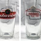 Budweiser Beer Nebraska This Buds for You Pint Glass State Outline