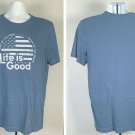 Life is Good Land of the Free Home of the Brave American Flag Shirt Mens Medium