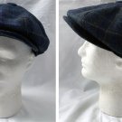 Tweed Plaid Newsboy Hat Wool Flat Cap Classic Men's Medium Epoch Hat Blue