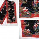 Vera Neumann Christmas Santa Reindeer Sled Toys Silk Scarf Wrap Rectangular