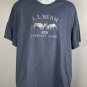 LL Bean Freeport Maine Distressed Moose Logo Slightly Fitted T Shirt Mens XXL