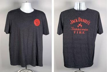 Jack Daniel's Tennessee Fire Dept Old No 7 T Shirt Mens XL Cotton Poly Blend