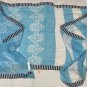 NWT Talbots Blue Striped Viscose Scarf Wrap 21" x 74"