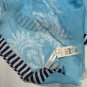 NWT Talbots Blue Striped Viscose Scarf Wrap 21" x 74"