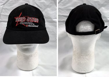 Red Star Records by Heineken Beer Baseball Hat Mens Womens Embroidered Cotton