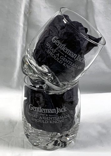2 New Etched What a Gentleman Should Know Jack Daniels Whiskey Glasses 10 oz