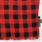 Lauren Ralph Lauren Red Tartan Plaid Wool Scarf Wrap 19.5" by 78" Rectangular