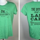 Dr McGillicuddys The Official Shot of Last Call T Shirt Womens Large Green