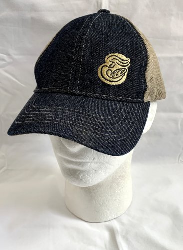 New Panera Bread Trucker Baseball Hat Mens Denim Hook & Loop Strap