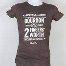 Knob Creek Bourbon 2 Big Fingers Worth T Shirt Womens Junior  Medium Brown