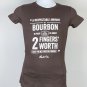 Knob Creek Bourbon 2 Big Fingers Worth T Shirt Womens Junior  Medium Brown
