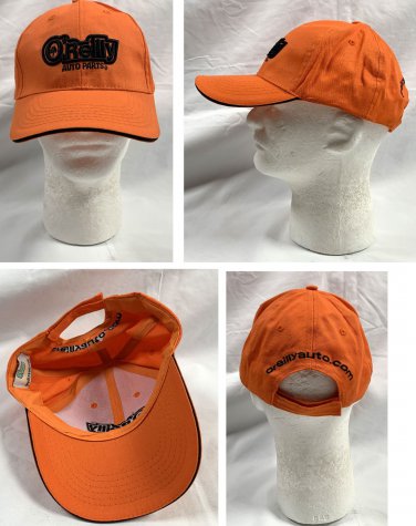 O'Reilly Auto Parts Bright Orange Baseball Hat Mens Embroidered Logo