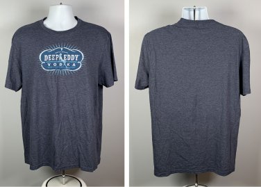 Deep Eddy Vodka Distressed Logo T Shirt Mens XL 50/50 New