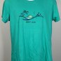 Life is Good Happy Hour Beach Logo Crusher T Shirt Mens Large Green Classic Fit