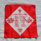 1998 Nebraska Football Schedule Bandana Husker Cotton Red & White GO BIG RED