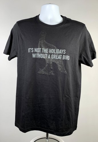 Wild Turkey Bourbon Not the Holidays Without a Great Bird T Shirt Mens Small