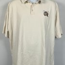 Warner Bros Embroidered Tazmanian Devil Taz Polo Shirt XL Tan Cotton