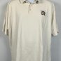 Warner Bros Embroidered Tazmanian Devil Taz Polo Shirt XL Tan Cotton