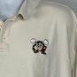 Warner Bros Embroidered Tazmanian Devil Taz Polo Shirt XL Tan Cotton