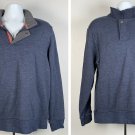 Orvis Pullover Long Sleeve Blue 1/4 Zip Snap Mens Large Embroidered Fly Fishing