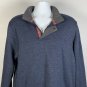Orvis Pullover Long Sleeve Blue 1/4 Zip Snap Mens Large Embroidered Fly Fishing