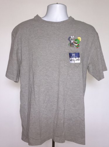 Warner Bros Marvin the Martian Hi My Name is Ruler of Earth Shirt Mens Large