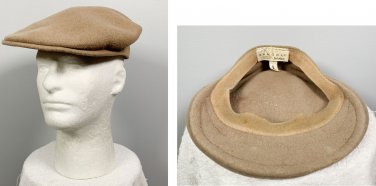Kangol Tan Newsboy Cap Hat Mens Large Made in England