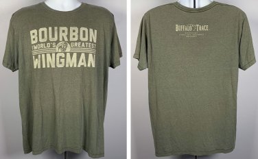 Buffalo Trace Kentucky Bourbon Whiskey World's Greatest Wingman T Shirt Mens L
