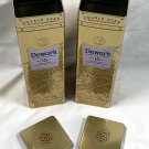 2 Dewar's Scotch Whisky Empty Bottle Tin Gold Celtic Knot 12.5" Raised Design