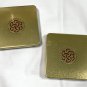 2 Dewar's Scotch Whisky Empty Bottle Tin Gold Celtic Knot 12.5" Raised Design