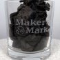 Makers Mark S IV Bourbon Whisky Etched Logo Glass 8 oz