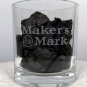 Makers Mark S IV Bourbon Whisky Etched Logo Glass 8 oz