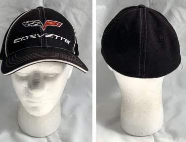 Chevrolet Corvette Racing Flags Baseball Hat Mens Large/XL 50/50 Embroidered