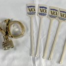 5 Seagram's VO Canadian Whisky Plastic Swizzle Stir Sticks & Plastic Bottle Pour 5 Seagram's VO Canadian Whisky Plastic Swizzle Stir Sticks & Plastic Bottle Pour