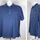 Vineyard Vines Polo Shirt Mens XL Blue Striped Cotton Pocket