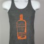 Bulleit Frontier Bourbon Whiskey Tank Top Shirt Womens Large Gray Cotton blend
