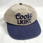 Coors Light Beer Baseball Hat Mens Womens Embroidered Logo Tan Cotton