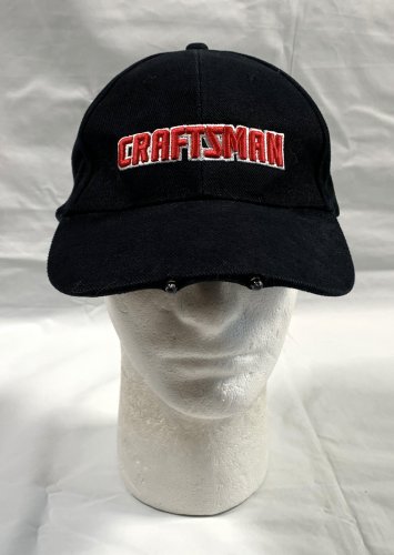 Craftsman The Official Tools Baseball Hat Mens Black Embroidered Lights in Brim