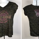 Harley Davidson Motorcycles V Neck T shirt Womens Large Thiensville WI